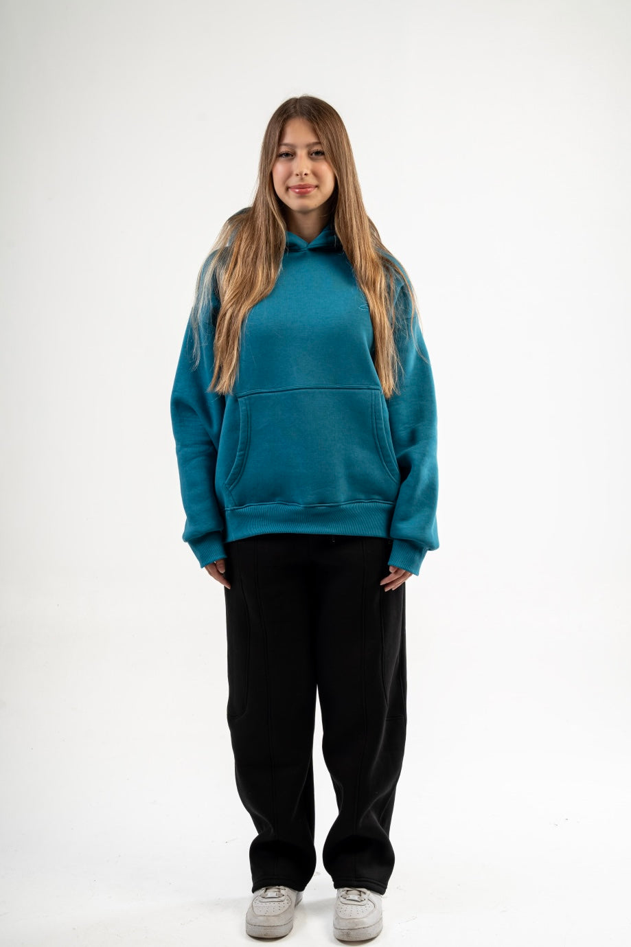 Teal -Vivere- oversize hoodie