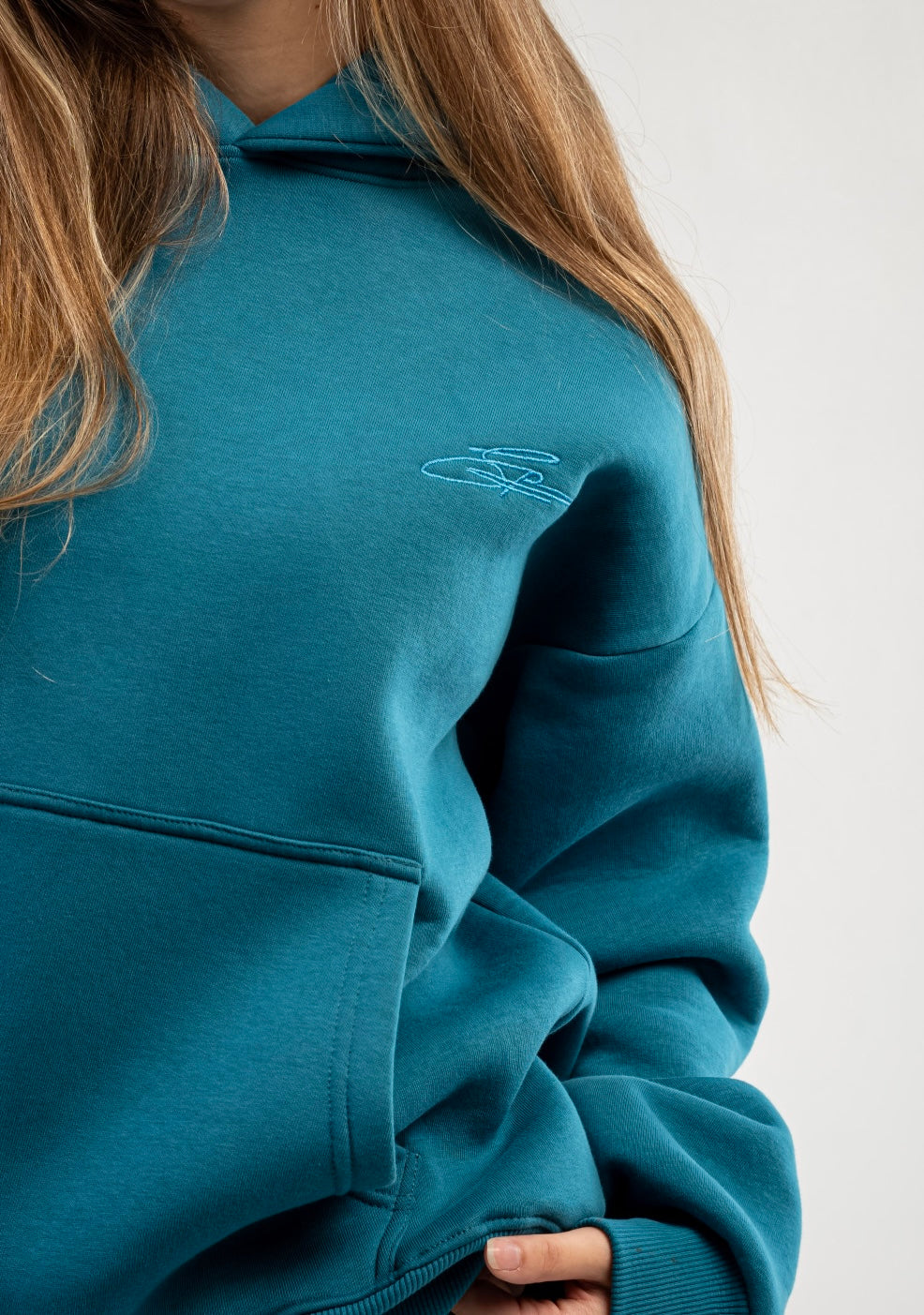 Teal -Vivere- oversize hoodie