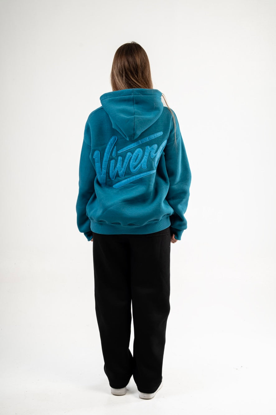 Teal -Vivere- oversize hoodie