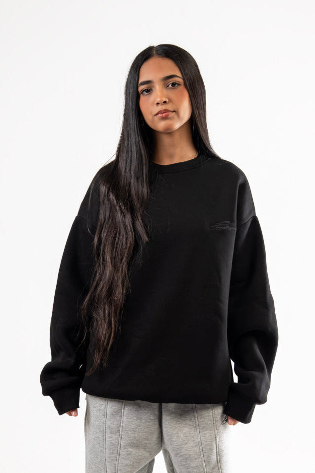 Black -Vivere- Crewneck
