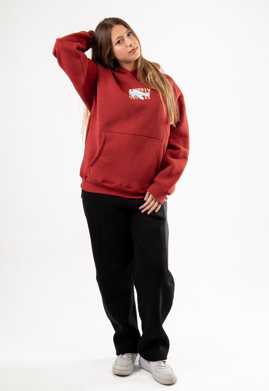 Brick burgundy hoodie