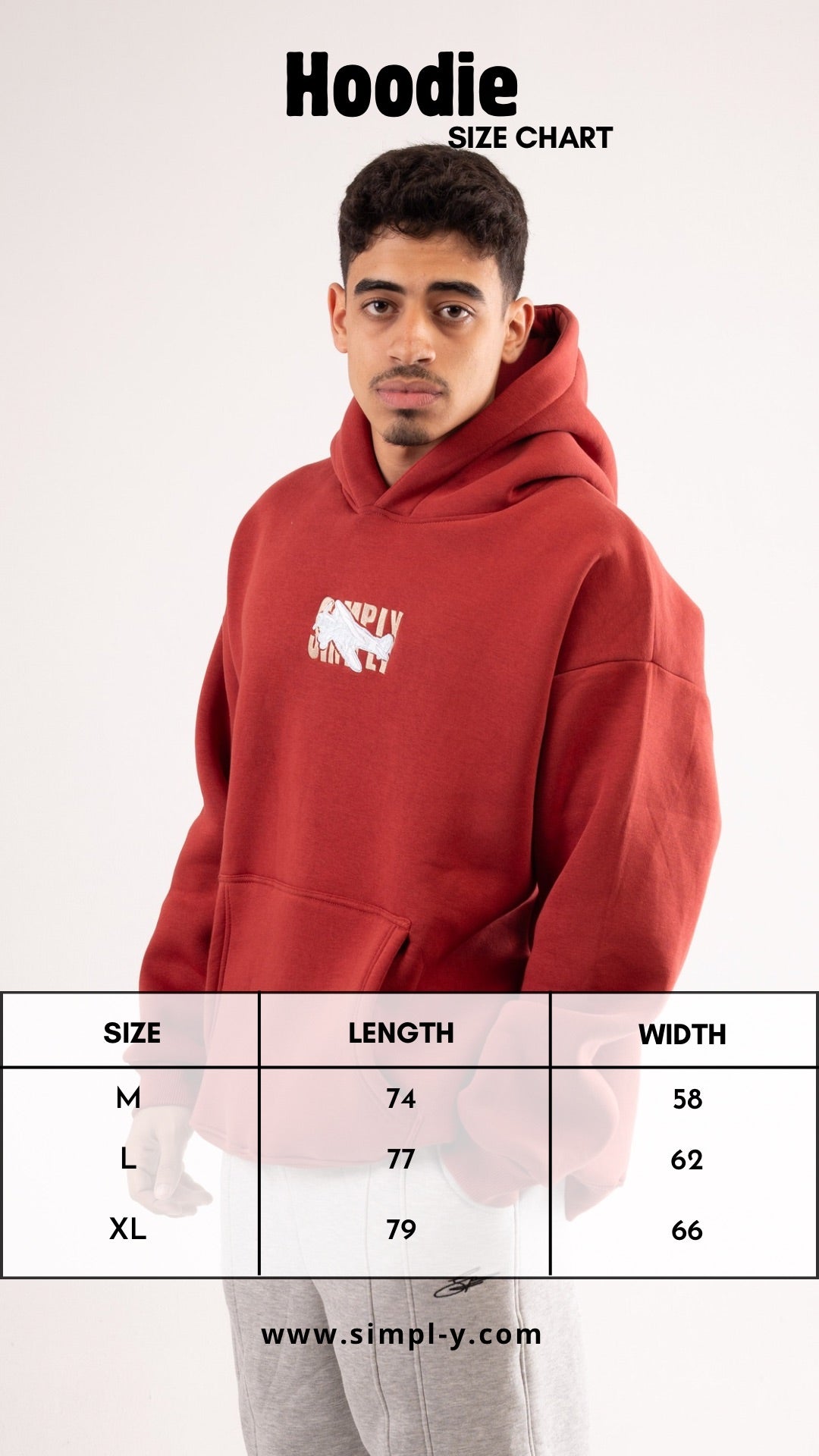 Brick burgundy hoodie